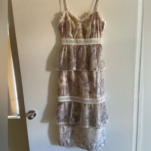 V. Chapmen MIDI Floral Dress